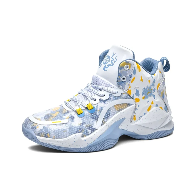 SOURCE Basketball Shoes Unisex High Top White Purple/White Gray/White Moon/White Blue-6