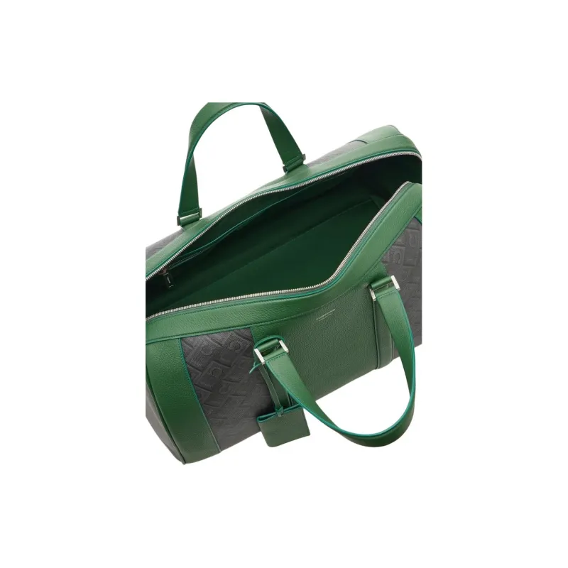 FERRAGAMO Polyurethane Portable One Shoulder Travel Bag Men's Green & Gray-4