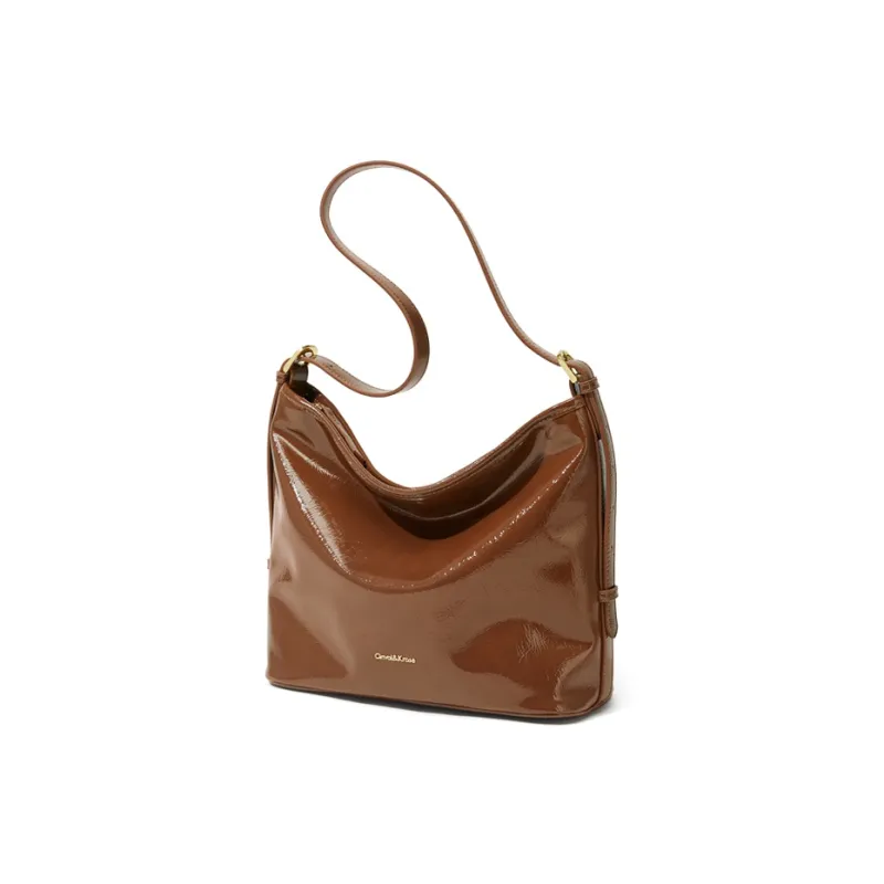 Simvay Clos PU With Synthetic Leather Tote Shoulder Bag Large Size Women's Black/Coffee-7