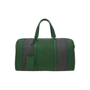 FERRAGAMO Polyurethane Portable One Shoulder Travel Bag Men's Green & Gray