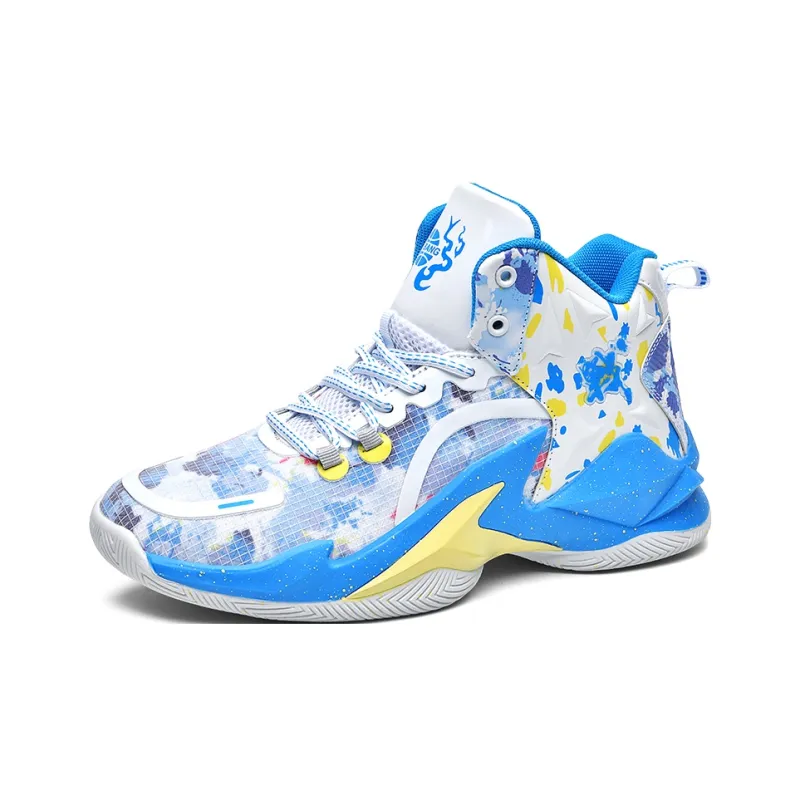 SOURCE Basketball Shoes Unisex High Top White Purple/White Gray/White Moon/White Blue-14