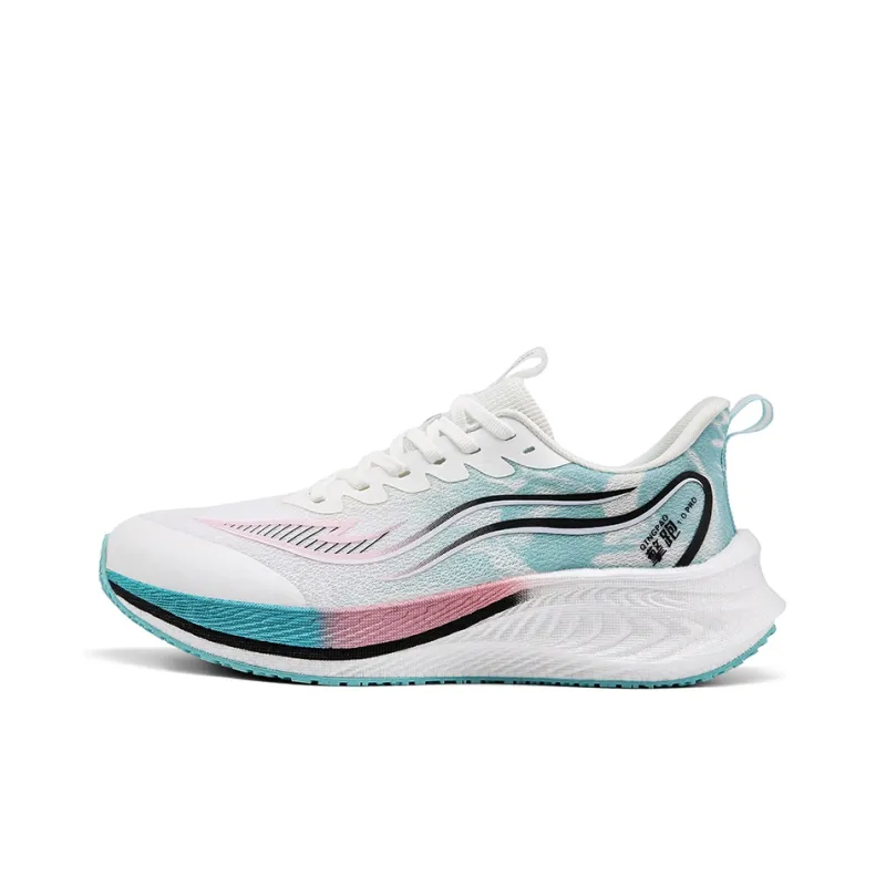 Qing Pao Low-Top Running Shoes Men's Cyan Mismatched Color-1