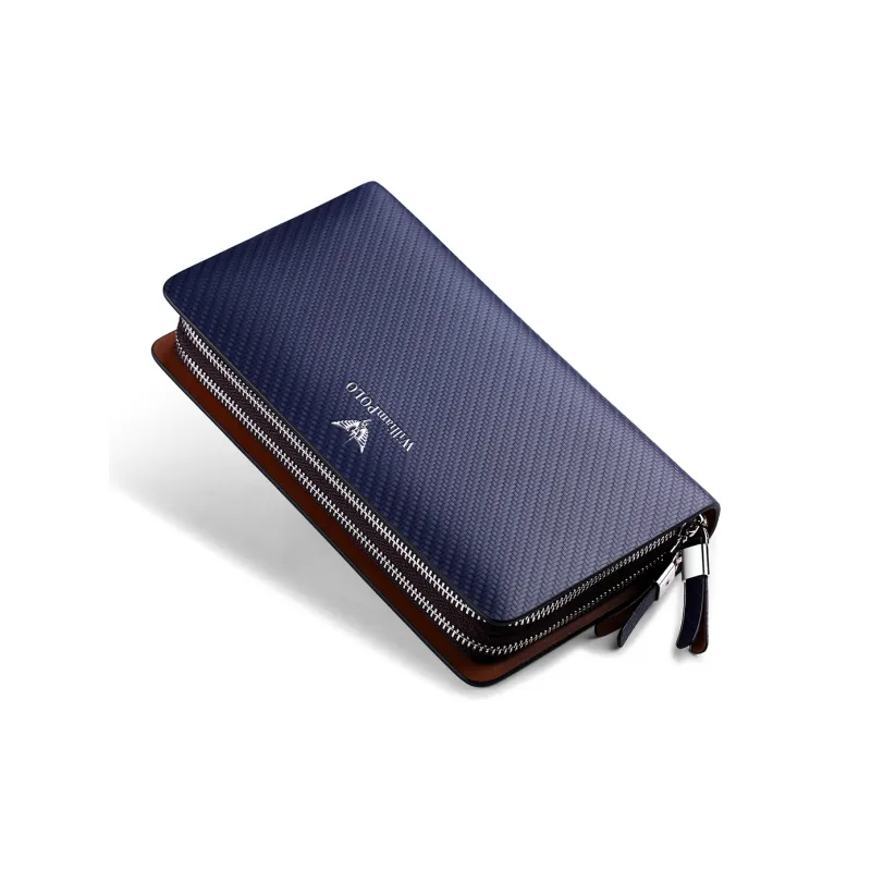 WilliamPOLO Cow Leather Large Capacity Wallet Clutch Regular Men's Multicolor-7