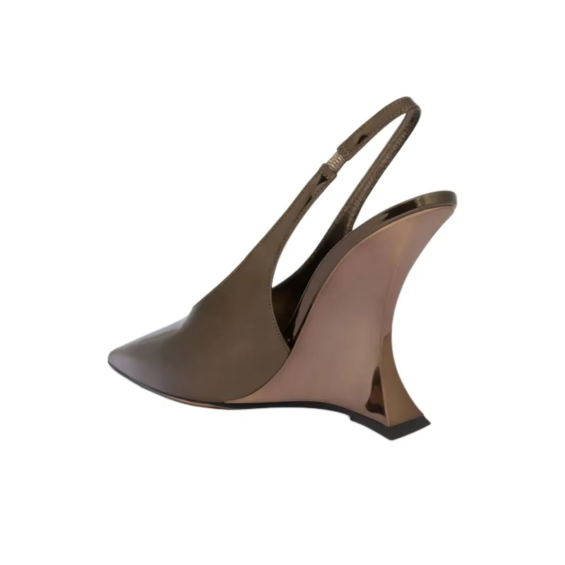 Paris Texas Nina Wedge Heel High Heels 10.5cm Women's Umber-3