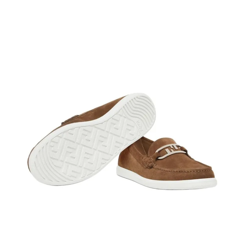 FENDI O'Lock Slip On Loafers-5