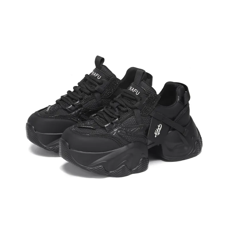 KEKAFU Anti-Slip And Wear-Resistant Height Increasing Low-Top Chunky Sneakers Women's-1