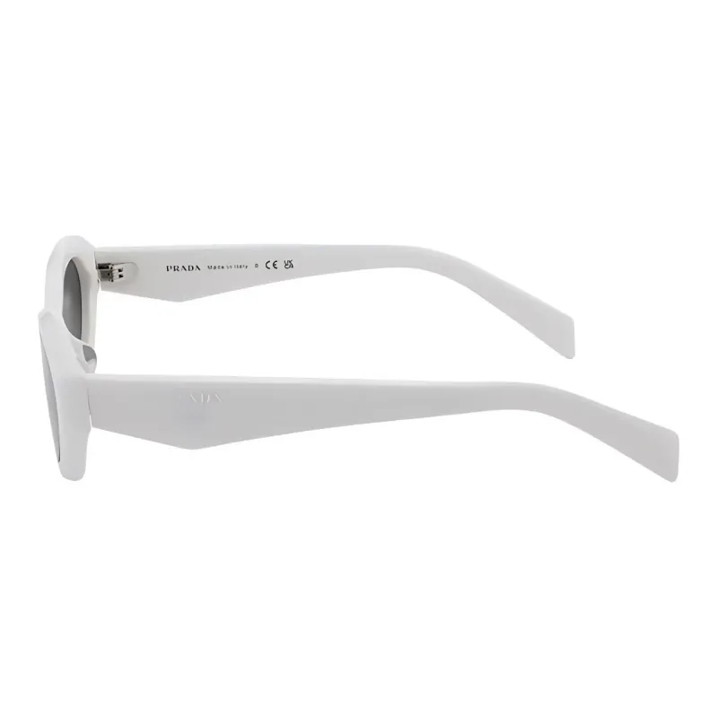 PRADA Plate Frame Cat Eye Sunglasses Unisex White-2