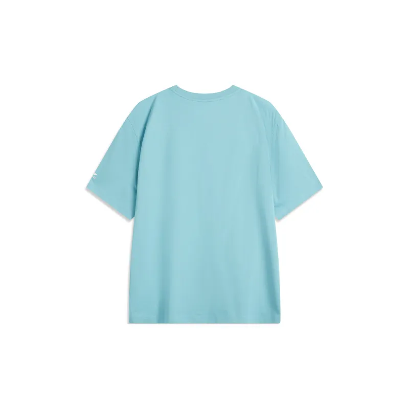 LiNing Sports Life Collection T Shirt Men's Light Lake Blue-1