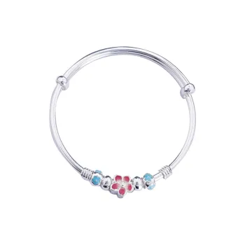 Royal Dragon Mirror 999 Fine Silver Bangles Women's