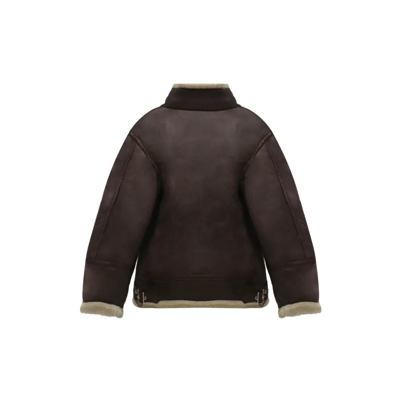 WILD LEADER Leather Jacket Unisex Coffee-1