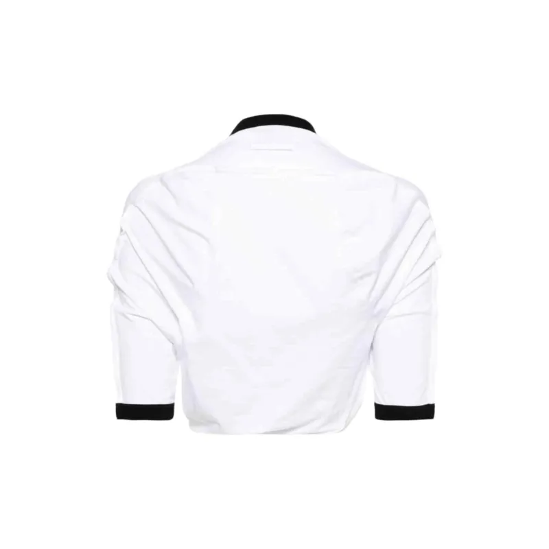 Jean Paul Gaultier Jersey Twisted Ringer T Shirt 'White'-1