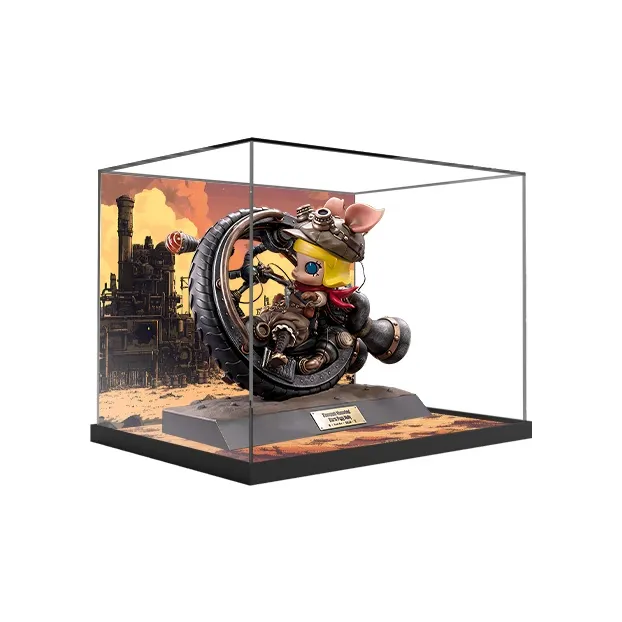 KGBOX For Pop Mart, Steam Punk Unicycle Storm Piglet Molly Model Accessories-5
