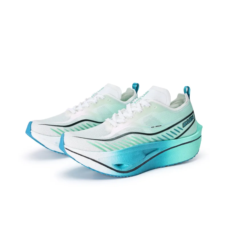 BYLEN Cushioning, Slip Resistant, And Abrasion Resistant Low Top Running Shoes Unisex Mismatched Color Mint Blue-2