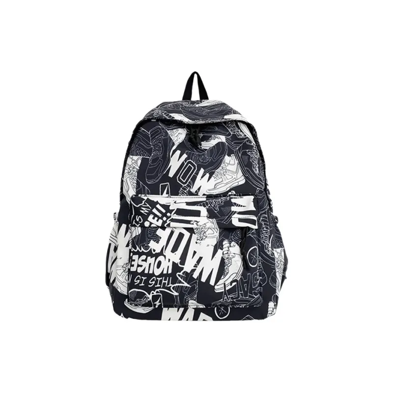 SWIMADE Nylon Backpack Unisex White Green Blue/White Orange/Black White/Black Orange/White Black-5