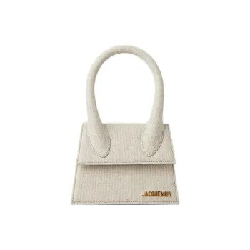Jacquemus Linen Handbag Women's Light Gray