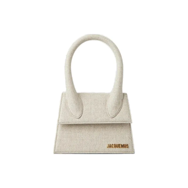 Jacquemus Linen Handbag Women's Light Gray-0