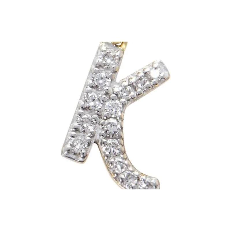 Monica Vinader 14ky Yellow Gold K Diamond Pendant-1