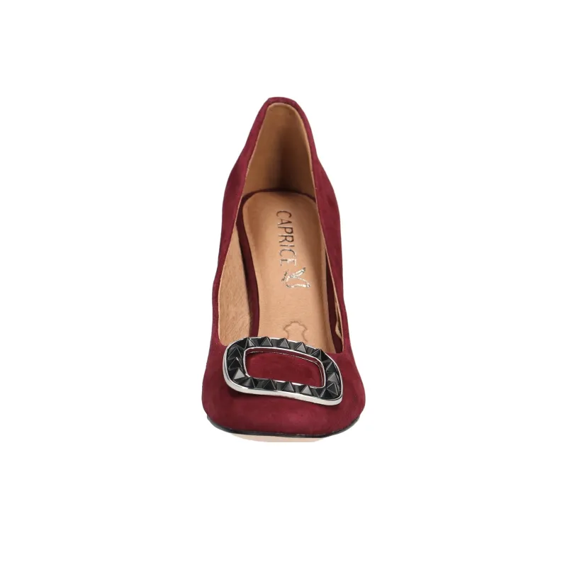 CAPRICE Twiggy Chunky Heel High Heels 8.5cm Women's Red-4