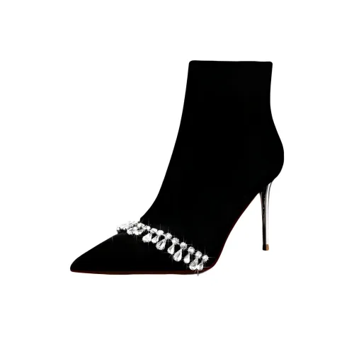 Miss Left High Heel Ankle HILFIGER Boots 8.5cm Women's Black