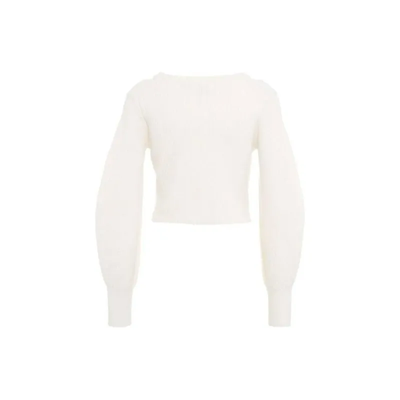 PINKO V-Neck Long-Sleeved Cropped Cardigan-1