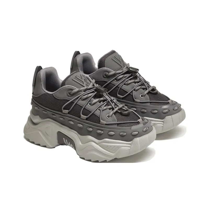 VWL Mid Top Chunky Sneakers Unisex Light Gray-3
