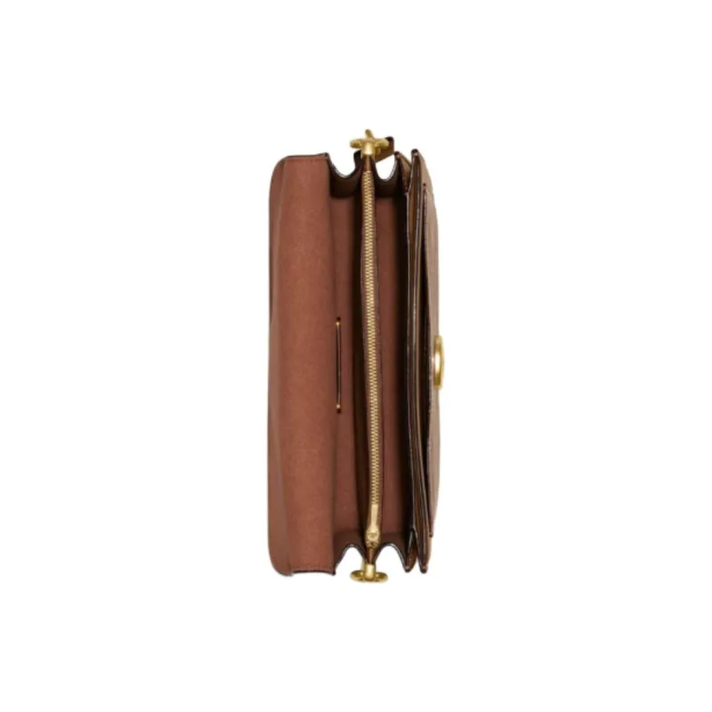 COACH Tabby Cow Leather Portable Crossbody Bag, Shoulder Bag Medium Size Women's Brown Yellow-2