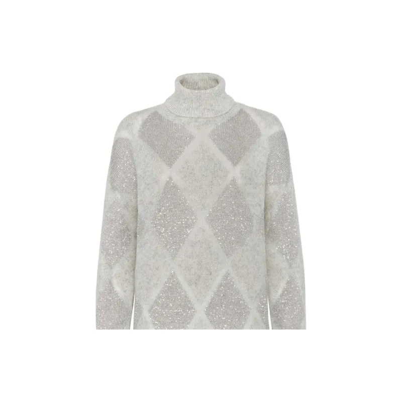 Brunello Cucinelli Sequin Embellished Roll Neck Jumper-5