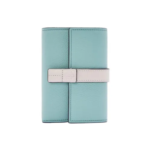 LOEWE Soft Grain Calfskin Wallet Small Size Women's Water