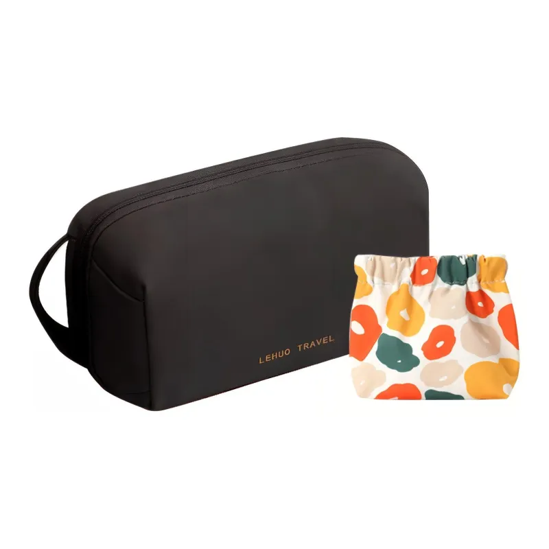 LOHAS Travel PVC Leather Makeup Bag Medium Size Unisex Multicolor-6