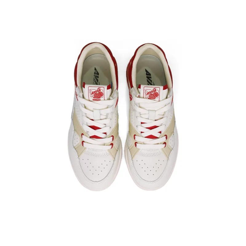 AVIA 855L Series Cushioning Low Top Vintage Basketball Shoes Women's White Red-3