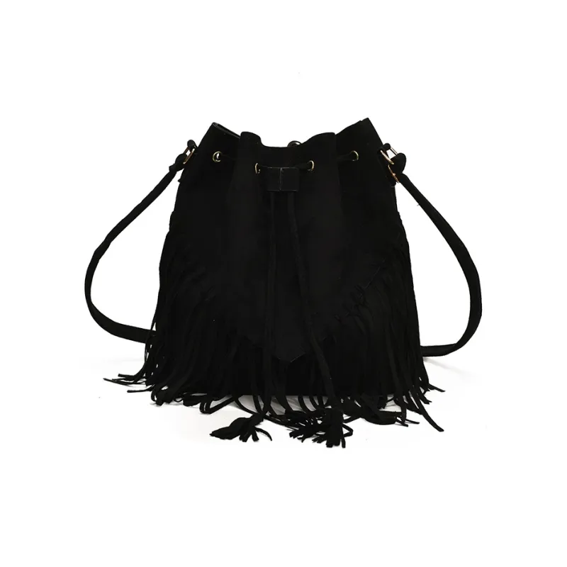 Yalu Matte Fabric Shoulder Bag Women's Black/Coffee/Pink/Brown-0
