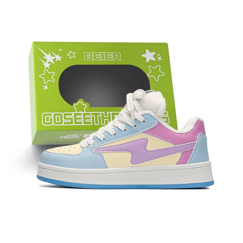 BEIER Lightning Youth Classic Abrasion Resistant Lightweight And Breathable Low Top Skateboard Shoes Unisex-51