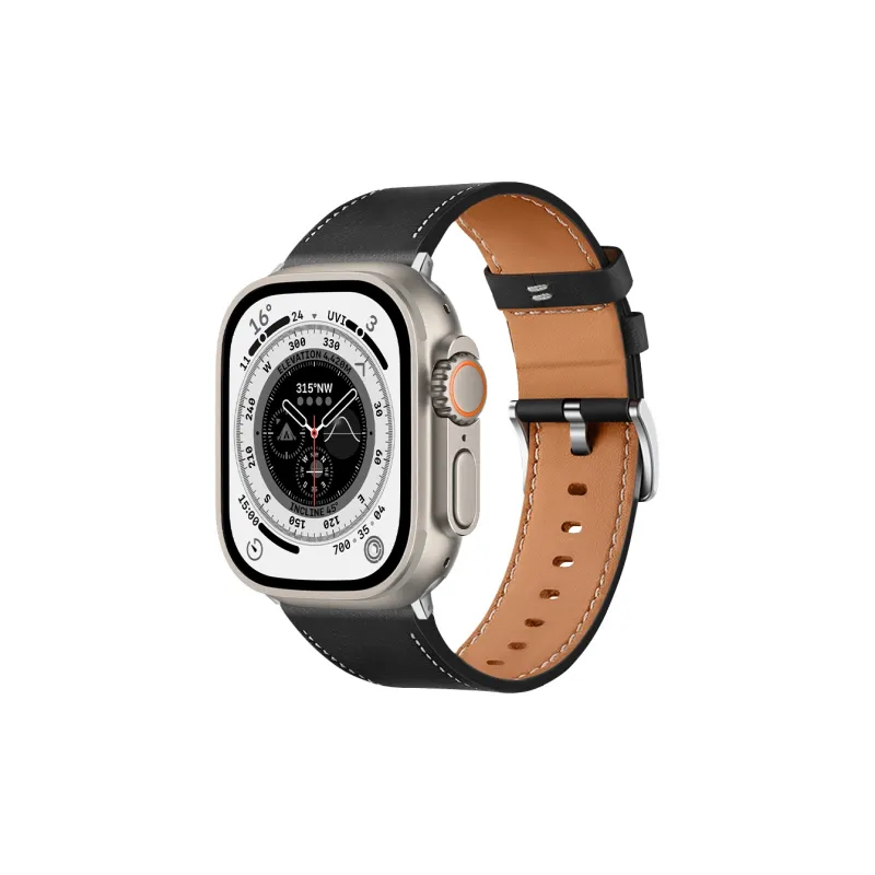 PULAISI Watch Band Apple Compatibility Cowhide Leather Material-5