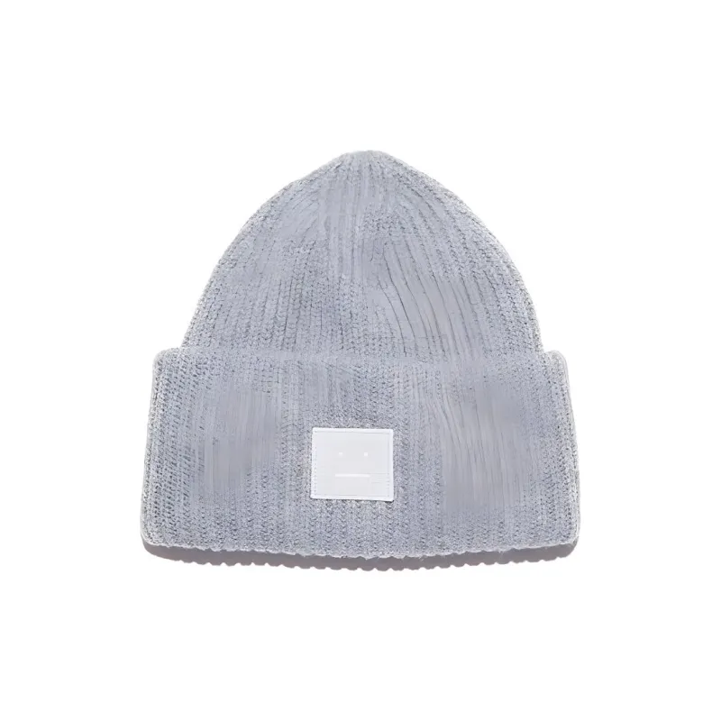 Acne Studios Wool Blend Beanies Unisex Gray-0