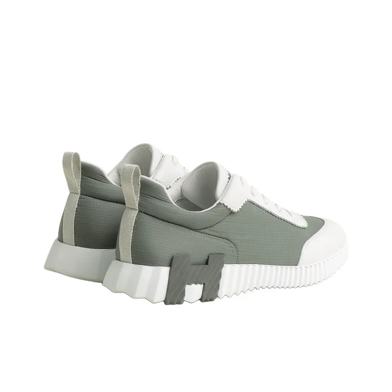 HERMES Bouncing Low Top Casual Shoes Men's Green-2