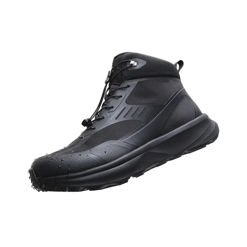 AVOCCO Life Cushioned Waterproof And Breathable Mid Top Outdoor Shoes Men's Black-4