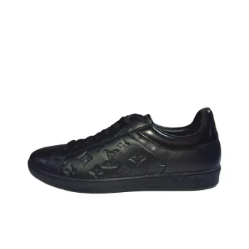 LOUIS VUITTON Luxembourg Low Top Skateboard Shoes Men's Black
