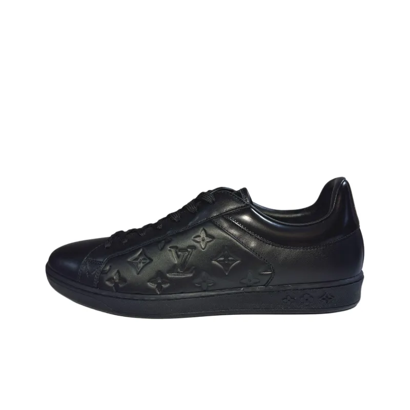 LOUIS VUITTON Luxembourg Low Top Skateboard Shoes Men's Black-0