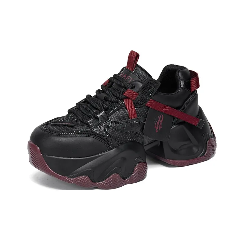 KEKAFU Anti-Slip And Wear-Resistant Height Increasing Low-Top Chunky Sneakers Women's-24