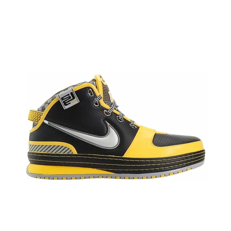 Nike Lebron 6 Taxi Non-slip Lightweight High-Top Vintage Basketball Shoes Men's Black Yellow-1