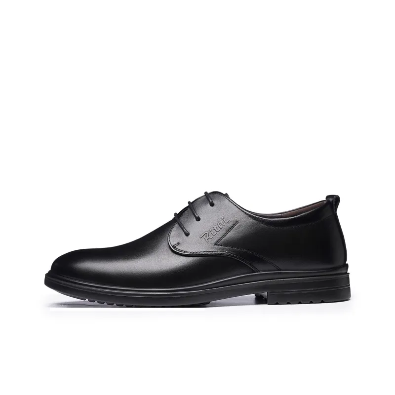 Ritai Dress Shoes Men Low Top Black-0