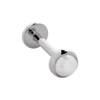Monica Vinader 14kt White Gold Pearl Single Earring