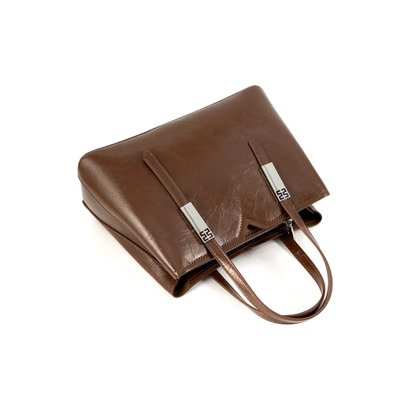 Vigno Synthetic Leather Handbag Women's Red/Khaki/Coffee/Black-7