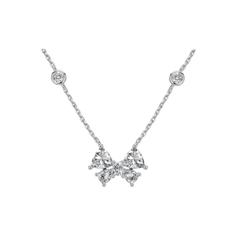 KAILEIFU S925 Silver Necklaces Women's Silver-0