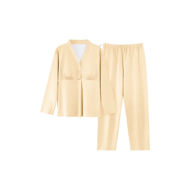 MADALLO Pajama Set Women's Yellow-0