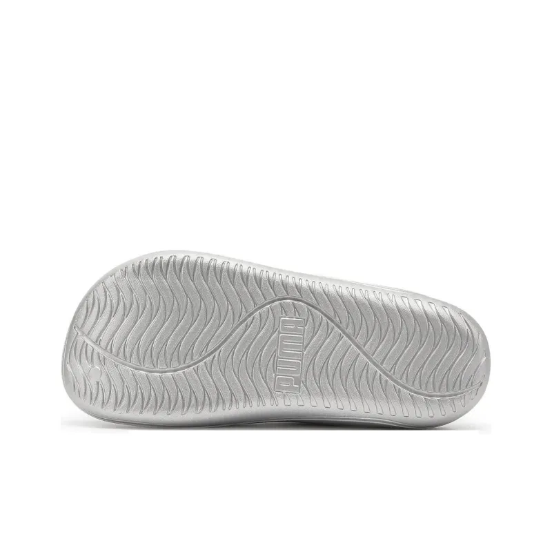 PUMA Wave Mule Abrasion Resistant Slip Resistant Closed Toe Slippers Unisex Silver-1