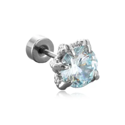 Alloy Zircon Dragon Claw Stud Earrings Unisex-3