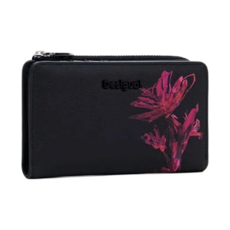 Desigual Polyurethane Wallet Small Size Women's Black-1