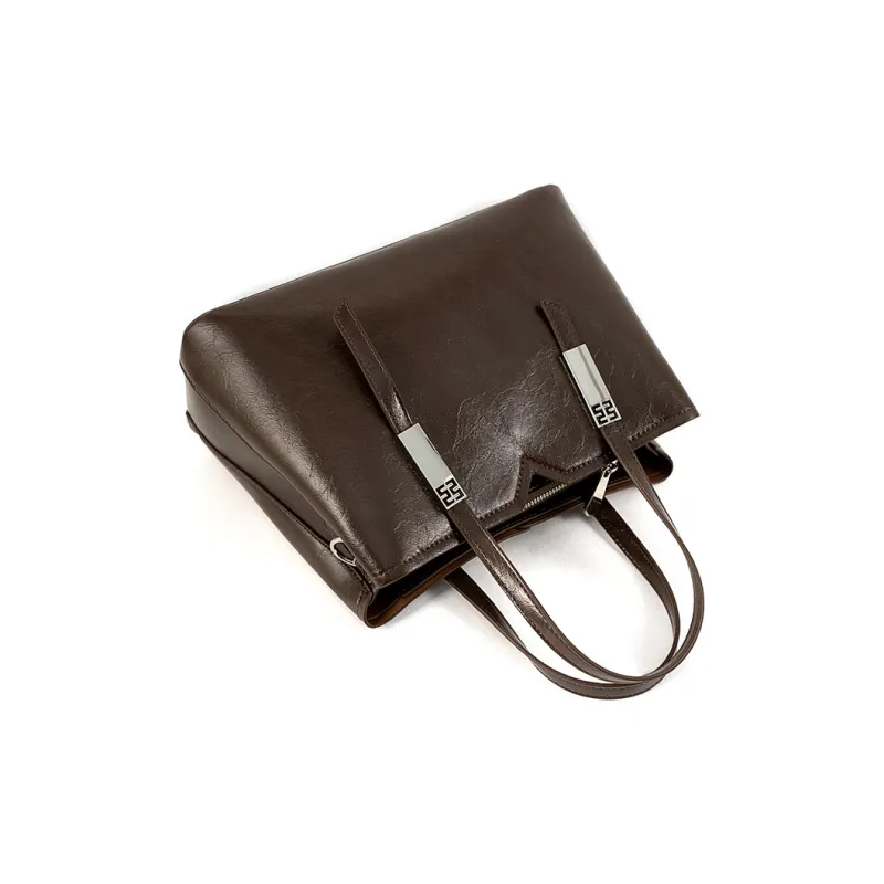 Vigno Synthetic Leather Handbag Women's Red/Khaki/Coffee/Black-2