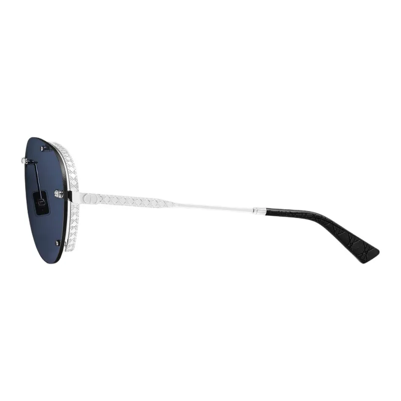 DIOR Metal Rubber Aviator Sunglasses Unisex Silver-2